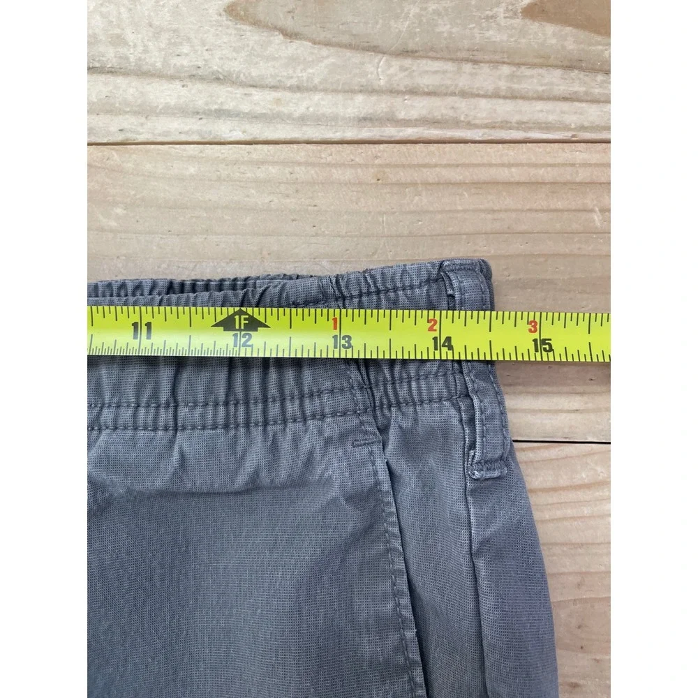 Gap Mens Pull On Elastic‎ Waist Chino Pants Gray XS Slim Straight Stretch Cotton
